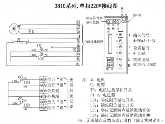 電動(dòng)執行器接線(xiàn)圖