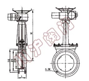 電動(dòng)刀型閘閥結構圖