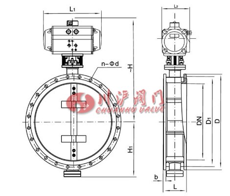 氣動(dòng)通風(fēng)蝶閥結構圖