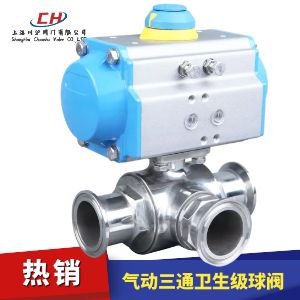 氣動(dòng)三通衛生級球閥圖片