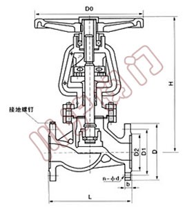 氧氣專(zhuān)用截止閥 結構圖